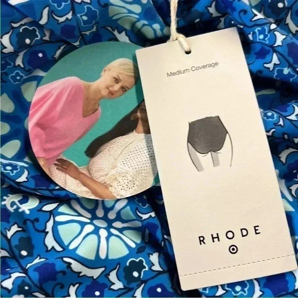 RHODE for Target Blue Zinnia Print One Piece Swimsuit Size Small NWT - Picture 3 of 7